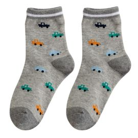 Boys' Designed Car Bulk Crew Socks