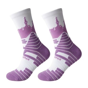 Purple Cushion Sports Crew Socks Manufacturer