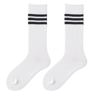 White Long Tube Cotton School Socks Manufacturer