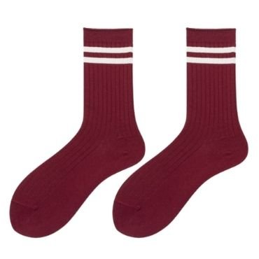 Double Cylinder Red Cotton Bulk Women's Socks