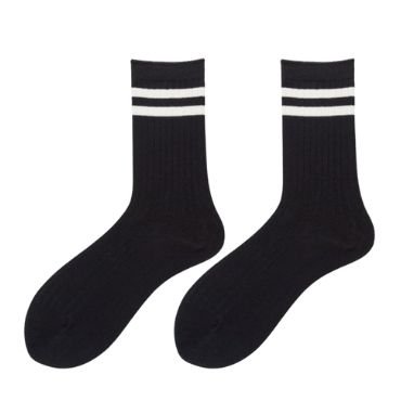 Black Cotton Crew School Socks Manufacturer