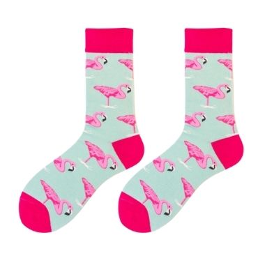 Flamingo Cotton Crew Wholesale Novelty Socks