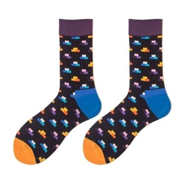 Tetris Cotton Crew Wholesale Novelty Socks