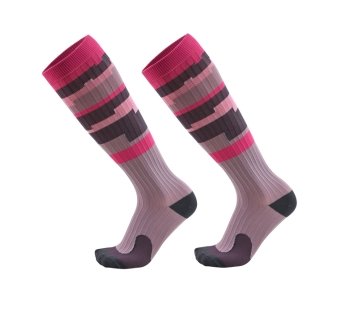 knee high compression socks purple