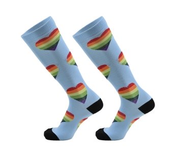 knee high compression socks heart